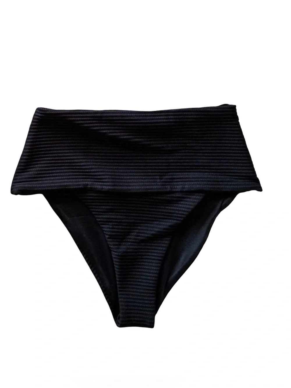 L*Space Eco Repreve Desi High Banded Waist Ribbed Bikini Swim Bottom NWT Size XS